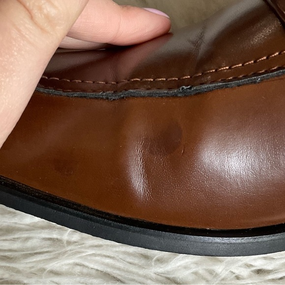 Kenneth Cole Mens Unlisted Full Grown Brown Leather Slip-On Loafers EUC Size 7.5